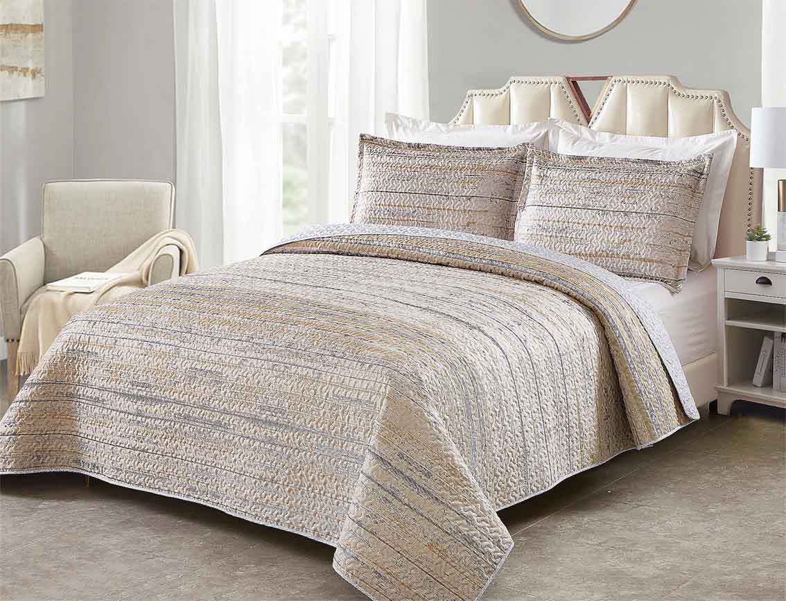 BRAND NEW 3 Piece Luxury Quilted Bedspread